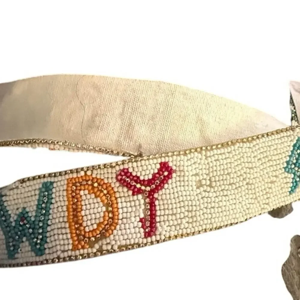 Howdy Beaded Western Purse Strap Multicolor Boho Adjustable Crossbody